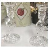 (2) PCS Glass Candle Holders