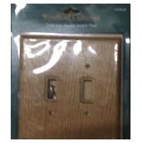 (6) PCS Solid Oak Switch Plates