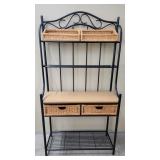 Wicker Bakers Rack