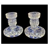 Heavy Crystal Candle Holders