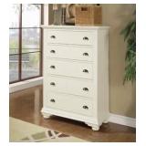 Elements Brook White Highboy Chest