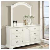 Elements Brook White Dresser & Mirror *Floor Model