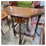 Antique Solid Walnut Hall Table