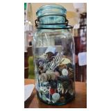 Antique Jar Of Buttons