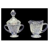 Heavy Lead Crystal Cream and Sugar