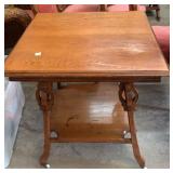 Antique Victorian Large Square Center Table