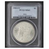 1884 MS63 Carson City Morgan Silver Dollar