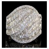 18kt Gold Brilliant 3.60 ct Baguette Diamond Ring