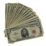 1963 Red Seal $5.00 United States Note