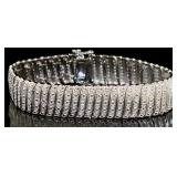 Brilliant 2.00 ct Diamond Wavelink Bracelet