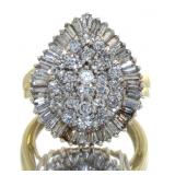 14kt Gold Brilliant 3.60 ct Diamond Cocktail Ring