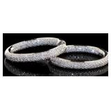 14kt Gold Brilliant 1.50 ct Diamond Hoops