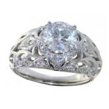 14kt White Gold 1.77 ct Round Diamond Ring