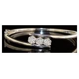 14kt Gold 3/4 ct Diamond Cufff Bracelet