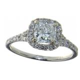 14kt Gold 1.42 ct Radiant Cut Diamond Ring