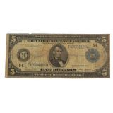 Series 1914 Large $5.00 Federal Reserve Note