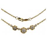 14kt Gold Elegant 3/4 ct Diamond Evening Necklace
