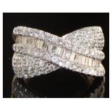 14kt Rose Gold 2.00 ct Baguette Diamond Ring