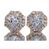 14kt Rose Gold 1.00 ct Diamond Stud Earrings