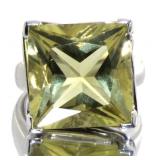 Natural 16.40 ct Lemon Quartz Designer Ring