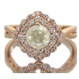 14kt Rose Gold 1.70 ct Diamond Ring