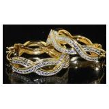 Diamond Accent Infinity Hoop Earrings