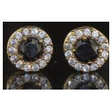 Brilliant 2.50 ct Onyx Solitaire Earrings