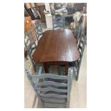 Beautiful Estate Drop Leaf  Table & 6 Cain Seat