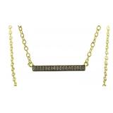 Genuine Diamond Accent Bar Pendant