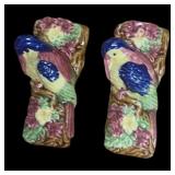 Pair Bird Wall Pockets