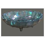 Carnival Glass Oval Bowl