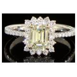 14kt Gold 1.95 ct Emerald Cut Diamond Ring