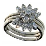 14kt Gold Vintage 1.00 ct 2 pc Diamond Bridal