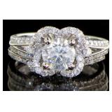 14kt Gold 1.82 ct Round Diamond Bridal Set
