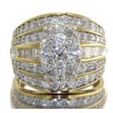 10kt Gold Oval 2.00 ct Diamond Cocktail Ring