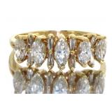 14kt Gold Marquise & Baguette 1.00 ct Diamond Ring