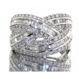 14kt Gold Brilliant 1.00 ct Diamond Baguette Ring