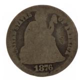 1876 Carson CIty Seated Liberty Silver Dime
