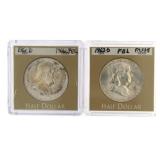 1961-D & 62-D BU Franklin Silver Half Dollar
