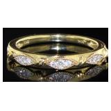 10kt Yellow Gold Antique Style Diamond Ring