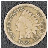 1863 Indian Head Copper Nickel Cent
