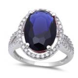 Stunning 6.00 ct Oval Sapphire Designer Ring