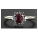 Genuine Ruby Dinner Ring