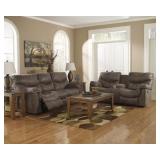 Ashley 714 Gunsmoke DBL REC Sofa & Love Seat