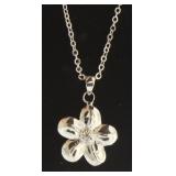 Diamond Accent Flower Pendant