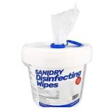 (1) Bucket 300 SANIDRY Disinfecting Wipes