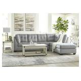 Ashley 80804 Falkirk Steel Sectional Sofa w/Chaise