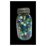 Blue Ball Quart Jar Marbles