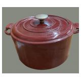 Estate French Enameled Cast Iron Dutch Oven