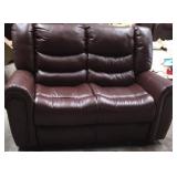 Leather Loveseat Showroom Model